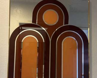 004 MCM Pop Art Space Age Graphic Mirror