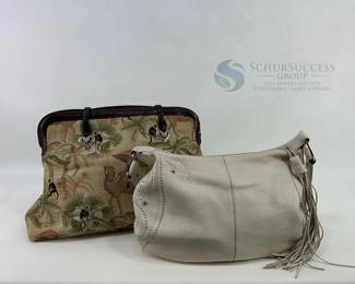 Brahmin Handbag, Beige Leather