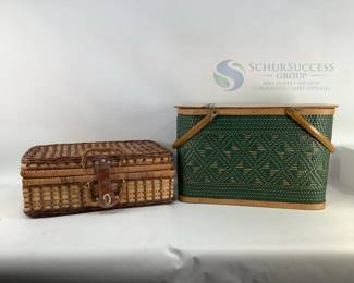 Vintage Picnic Basket Set