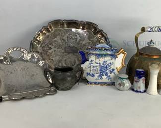 Antique Silver-Plated Tea Set