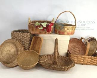 Variety of Wicker and Woven Baskets