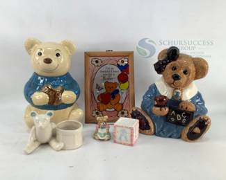 The Original Bearware Pottery Works Mr. Bruin’s Cookie Jar & Ceramic Bear Collectibles