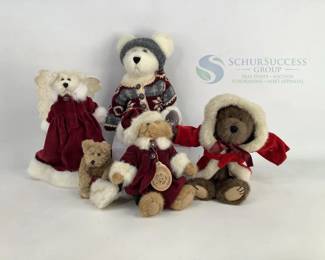 Boyds Bears Collection, Christmas-Themed, 10" Plush Teddy Bears