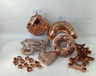 Copper Baking Molds and Cookie Cutters