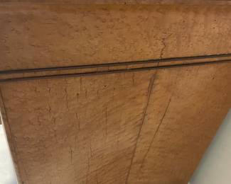 $2,000. Antique, early commode with lower hidden drawer, could be Biedermier. Grey marble top, 35” tall, 51.5” wide, 23.5” deep.