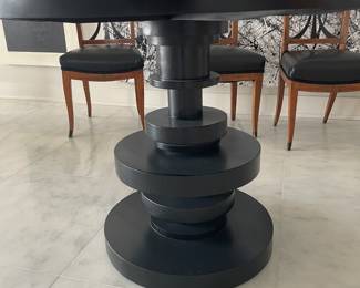 $500. Hals Round solid wood Dining table. 42” round, 30” tall