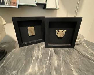 $400 for ALL FOUR (4) Chinese Jade and stone items mounted in shadow boxes