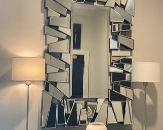 $350. CYAN Design deconstructed wall mirror. 55” tall 35.5” wide