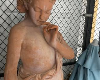 $400. 69” total height. Girl: 48” tall. The base is 21x21”x21”