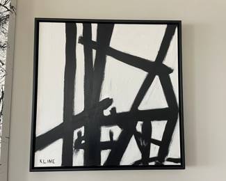 $2,500 EACH. There are TWO (2) Franz Kline pieces. Canvas 36”x36”, 38”x37” framed