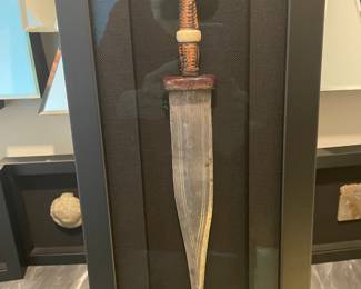 $250 EACH. TWO (2) Sudanese Arm Dagger mounted in shadow box frames