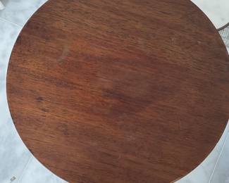 $250 Antique American empire plant stand 15” round, 29” tall