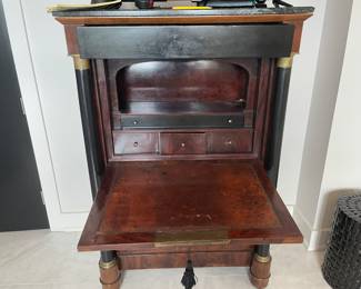 $2,000 Antique empire French Secretaire, ca 1820. 54.5” tall, 35” wide, 17” deep