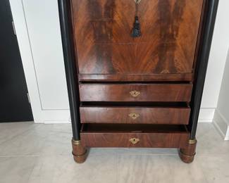 $2,000 Antique empire French Secretaire, ca 1820. 54.5” tall, 35” wide, 17” deep