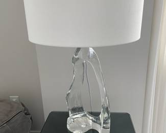 $250. Square black modern table with glass topper. 24” tall. 18” square