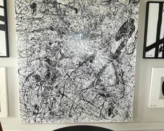 $3,000. Reproduction “Jackson Pollock”. 80”x90”