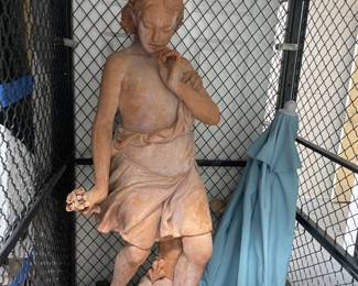 $400. 69” total height. Girl: 48” tall. The base is 21x21”x21”