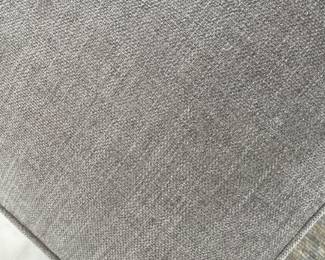 $2,000 EACH. TWO (2) 9’ Hickory Chair, soft grey, armless three cushion sofas, woven linen, excellent condition. 18.5” floor to seat, 29” deep.