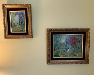 Signed art: enamel on copper. By Greene