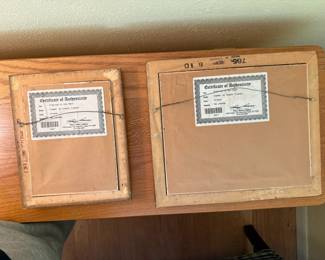 Signed art: enamel on copper. By Greene. BACK side