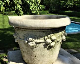 One of Two Cement Planters