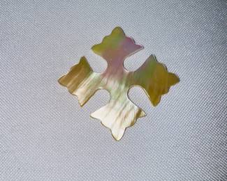 PRETTY ANTIQUE MOTHER OF PEARL THREAD WINDER * C1850