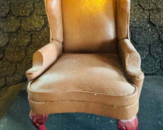 Miniature leather wing back