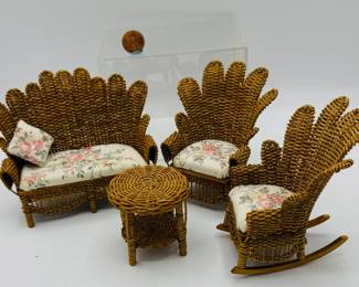 Miniature wicker set