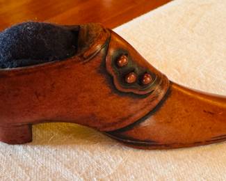 Vintage shoe pin cushion