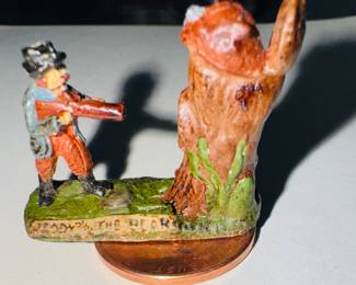 Teddy and the bear pewter miniature