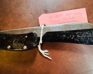 United States Army AAF folding survival machete made by Camillus
