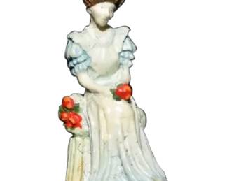 Vintage Goebel Miniature Olszewski Figurine Lady with Apples Dollhouse 614 P. 84.