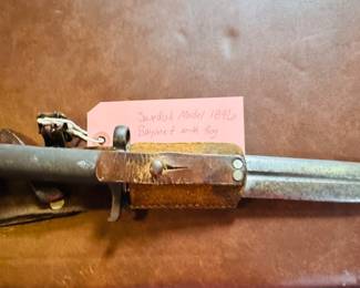 Swedish model 1896 bayonet with frog