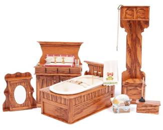 Miniature bathroom set