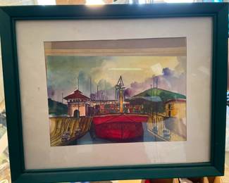 Water color of ship from Italy.