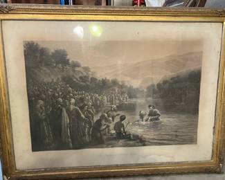 Etching of Jesus and John the Baptist - recorded in the Library of Congress.