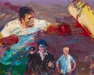95
LeRoy Neiman
1921-2012
Roberto Durán in training, 1981
Oil on board
Signed and dated lower left: LeRoy Neiman '81
24.25" H x 36" W
Estimate: $25,000 - $35,000