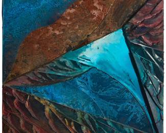 119
Laddie John Dill
b. 1943
Untitled
Mixed media on panel
Unsigned
24" H x 24" W x 2.625" D (approx.)
Estimate: $1,000 - $1,500