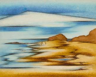 47
Edward Biberman
1904-1986
"Fisherman Three"
Oil on Masonite
Signed lower right: Biberman; signed again and titled on the frame's verso
24" H x 32" W
Estimate: $2,500 - $3,500