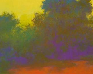 108
Richard Mayhew
1924-2024
"This Morning," 2007
Oil on canvas
Faintly signed and dated lower left: Mayhew 07; titled and dated in ink, in another hand, on the frame's backing paper
22" H x 28" W
Estimate: $50,000 - $70,000