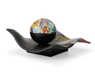 152
Steve Klein
b. 1946
"Exploration XIII," 2000
Mottled glass on a plastic plinth
Etched signature, date, and title to underside: S Klein
Overall: 9" H x 16" W x 16" D
Estimate: $1,000 - $1,500