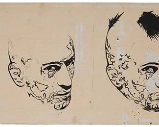 161
Alec Monopoly
b. 1986
Robert De Niro in 'Taxi Driver'
Acrylic and graphite on linen
Unsigned
32" H x 96" W
Estimate: $1,000 - $2,000
