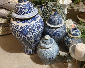 Blue white decor