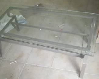 PLATE GLASS COFFEE TABLE