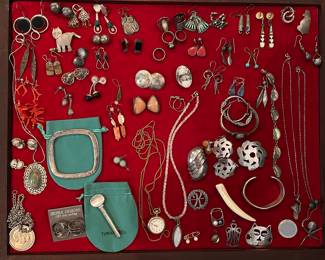 Lots of jewelry, including a Tiffany sterling toothpaste roller. Father's Day is coming up!