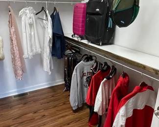 In this Closet Vintage Comforters, Sweatshirts. Jackets, Luggage, small Hassocks, and More!