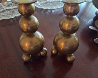 Gusums MCM brass candlesticks