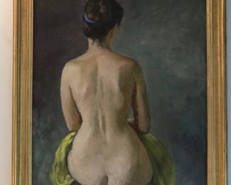 Mildred C Jones. Oil painting. Nude