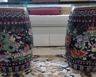 Pair of late 19th/early 20th century Chinese garden seats