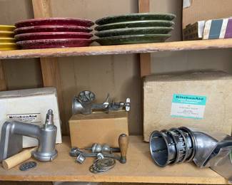 Kitchen Aid vintage metal mixer attachments